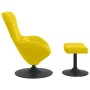 Silla Huevo con Puff Amarillo 63 x 73 x 90 cm Terciopelo