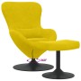 Silla Huevo con Puff Amarillo 63 x 73 x 90 cm Terciopelo