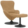 Silla Huevo con Puff Marrón 63 x 73 x 90 cm Terciopelo