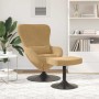 Silla Huevo con Puff Marrón 63 x 73 x 90 cm Terciopelo
