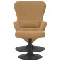 Silla Huevo con Puff Marrón 63 x 73 x 90 cm Terciopelo