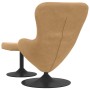 Silla Huevo con Puff Marrón 63 x 73 x 90 cm Terciopelo