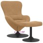 Silla Huevo con Puff Marrón 63 x 73 x 90 cm Terciopelo