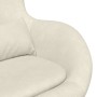 Silla Huevo con Puff Crema 63 x 73 x 90 cm Terciopelo