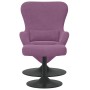 Silla Huevo con Puff Morado 63 x 73 x 90 cm Terciopelo