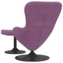 Silla Huevo con Puff Morado 63 x 73 x 90 cm Terciopelo