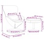 Silla Huevo con Puff Morado 63 x 73 x 90 cm Terciopelo