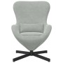 Sillón huevo Gris Claro 63 x 73 x 90 cm Terciopelo