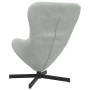 Sillón huevo Gris Claro 63 x 73 x 90 cm Terciopelo