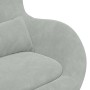 Sillón huevo Gris Claro 63 x 73 x 90 cm Terciopelo