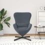 Sillón huevo Gris oscuro 63 x 73 x 90 cm Terciopelo