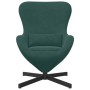 Sillón huevo Verde oscuro 63 x 73 x 90 cm Terciopelo