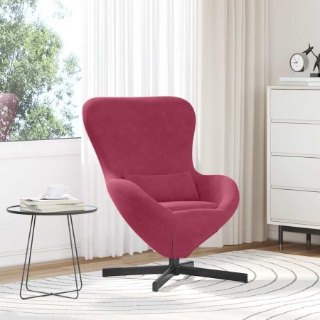 Sillón huevo Rojo vino tinto 63 x 73 x 90 cm Terciopelo