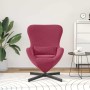 Sillón huevo Rojo vino tinto 63 x 73 x 90 cm Terciopelo
