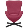 Sillón huevo Rojo vino tinto 63 x 73 x 90 cm Terciopelo