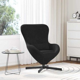 Sillón huevo Negro 63 x 73 x 90 cm Terciopelo