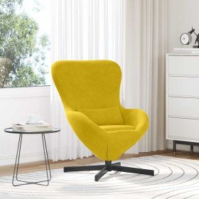 Sillón huevo Amarillo 63 x 73 x 90 cm Terciopelo Sillón huevo Amarillo 63 x 73 x 90 cm Terciopelo