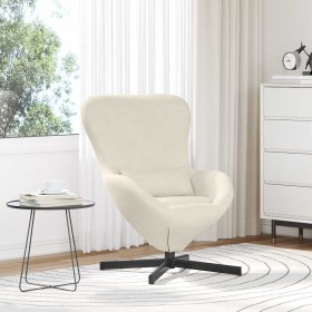 Sillón huevo Crema 63 x 73 x 90 cm Terciopelo Sillón huevo Crema 63 x 73 x 90 cm Terciopelo