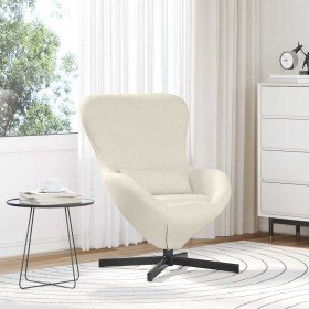 Sillón huevo Crema 63 x 73 x 90 cm Terciopelo Sillón huevo Crema 63 x 73 x 90 cm Terciopelo