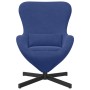Sillón huevo Azul Policía 63 x 73 x 90 cm Terciopelo