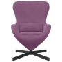 Sillón huevo Morado 63 x 73 x 90 cm Terciopelo