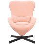 Sillón huevo Rosa 63 x 73 x 90 cm Tejido parecido a lana rizada