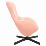 Sillón huevo Rosa 63 x 73 x 90 cm Tejido parecido a lana rizada
