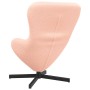 Sillón huevo Rosa 63 x 73 x 90 cm Tejido parecido a lana rizada