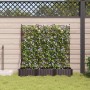 Maceta de jardín con enrejado 3 pcs Marrón 120 x 40 x 125.5 cm en Maceteros y jardineras | Comprar online en Foro24