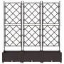 Maceta de jardín con enrejado 3 pcs Marrón 120 x 40 x 125.5 cm en Maceteros y jardineras | Comprar online en Foro24