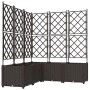 Maceta de jardín con enrejado 5 pcs Marrón 120 x 120 x 143 cm