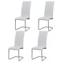 Cantilever dining chairs 4 units white synthetic leather by vidaXL, dining chairs - Ref: Foro24-242288, Price: 196,87 €, Disc...