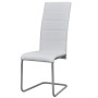 Cantilever dining chairs 4 units white synthetic leather by vidaXL, dining chairs - Ref: Foro24-242288, Price: 210,35 €, Disc...
