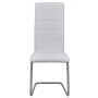 Cantilever dining chairs 4 units white synthetic leather by vidaXL, dining chairs - Ref: Foro24-242288, Price: 210,35 €, Disc...