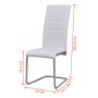 Cantilever dining chairs 4 units white synthetic leather by vidaXL, dining chairs - Ref: Foro24-242288, Price: 210,35 €, Disc...