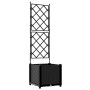 Maceta de jardín con enrejado Negro 40 x 40 x 143 cm PP en Maceteros y jardineras | Comprar online en Foro24