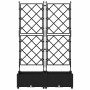 Maceta de jardín con enrejado 2 pcs Negro 80 x 40 x 125.5 cm PP
