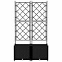 Maceta de jardín con enrejado 2 pcs Negro 80 x 40 x 143 cm PP en Maceteros y jardineras | Comprar online en Foro24