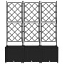 Maceta de jardín con enrejado 3 pcs Negro 120 x 40 x 143 cm PP en Maceteros y jardineras | Comprar online en Foro24