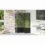 Maceta de jardín con enrejado 3 pcs Negro 80 x 80 x 143 cm PP