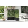 Maceta de jardín con enrejado 5 pcs Negro 120 x 120 x 143 cm PP
