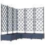 Maceta de jardín con enrejado 5 pcs Gris 120 x 120 x 125.5 cm