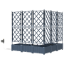 Jardineras Gris 120 x 120 x 126 cm Acero en Maceteros y jardineras | Comprar online en Foro24
