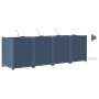 Jardineras Gris 160 x 40 x 52 cm Acero en Maceteros y jardineras | Comprar online en Foro24