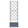 Maceta de jardín con enrejado Gris claro 40 x 40 x 125.5 cm PP