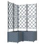 Maceta de jardín con enrejado 3 pcs Gris claro 80 x 80 x 143 cm en Maceteros y jardineras | Comprar online en Foro24