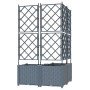 Maceta de jardín con enrejado 3 pcs Gris claro 80 x 80 x 143 cm en Maceteros y jardineras | Comprar online en Foro24