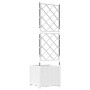 Maceta de jardín con enrejado Blanco 40 x 40 x 143 cm PP en Maceteros y jardineras | Comprar online en Foro24