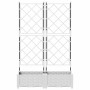 Maceta de jardín con enrejado 2 pcs Blanco 80 x 40 x 125.5 cm en Maceteros y jardineras | Comprar online en Foro24