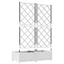 Maceta de jardín con enrejado 2 pcs Blanco 80 x 40 x 125.5 cm en Maceteros y jardineras | Comprar online en Foro24